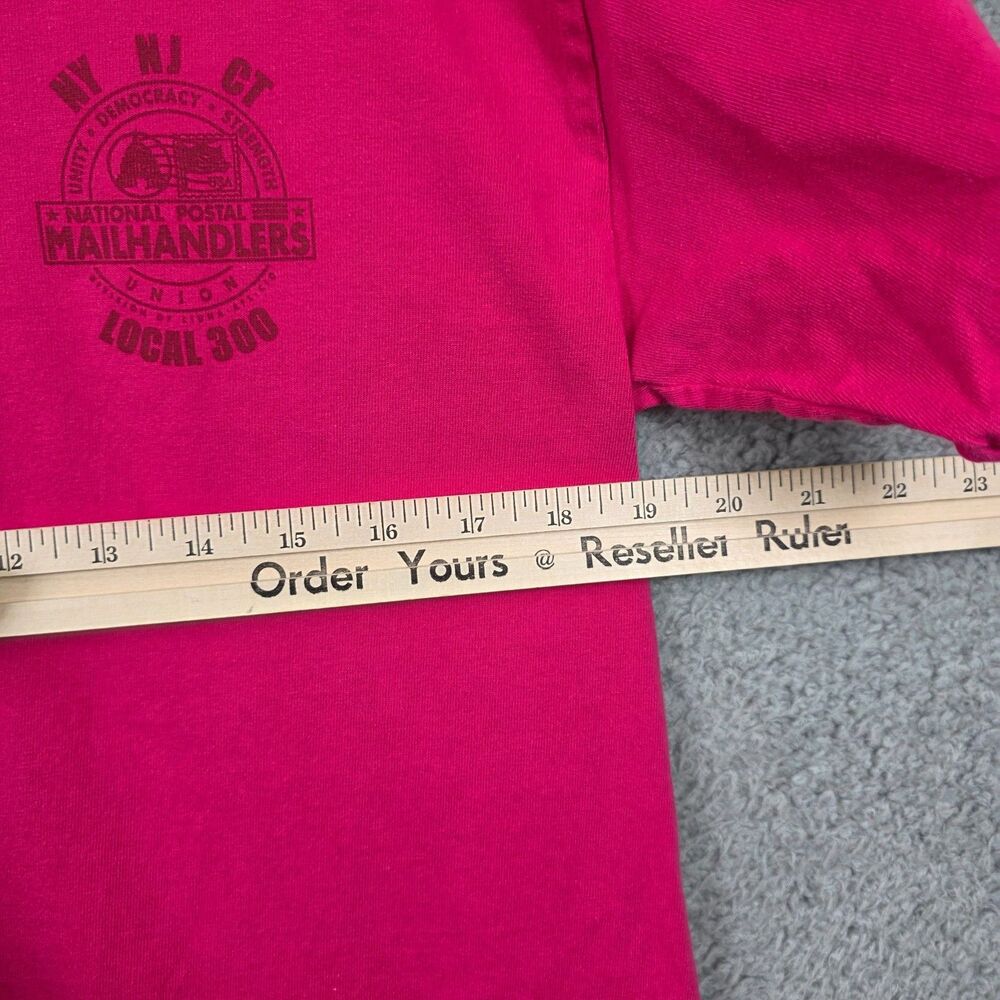 National Postal Mailhandlers Union Save Our Mail NY NJ CT Pink TShirt Size Large - Picture 9 of 10